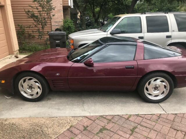 1993 Maroon Chevrolet Corvette Convertible
