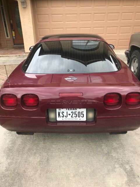 1993 Maroon Chevrolet Corvette Convertible