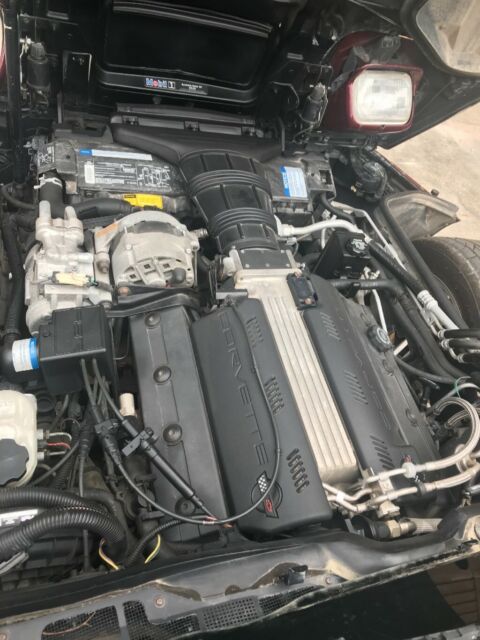 1993 Maroon Chevrolet Corvette Convertible