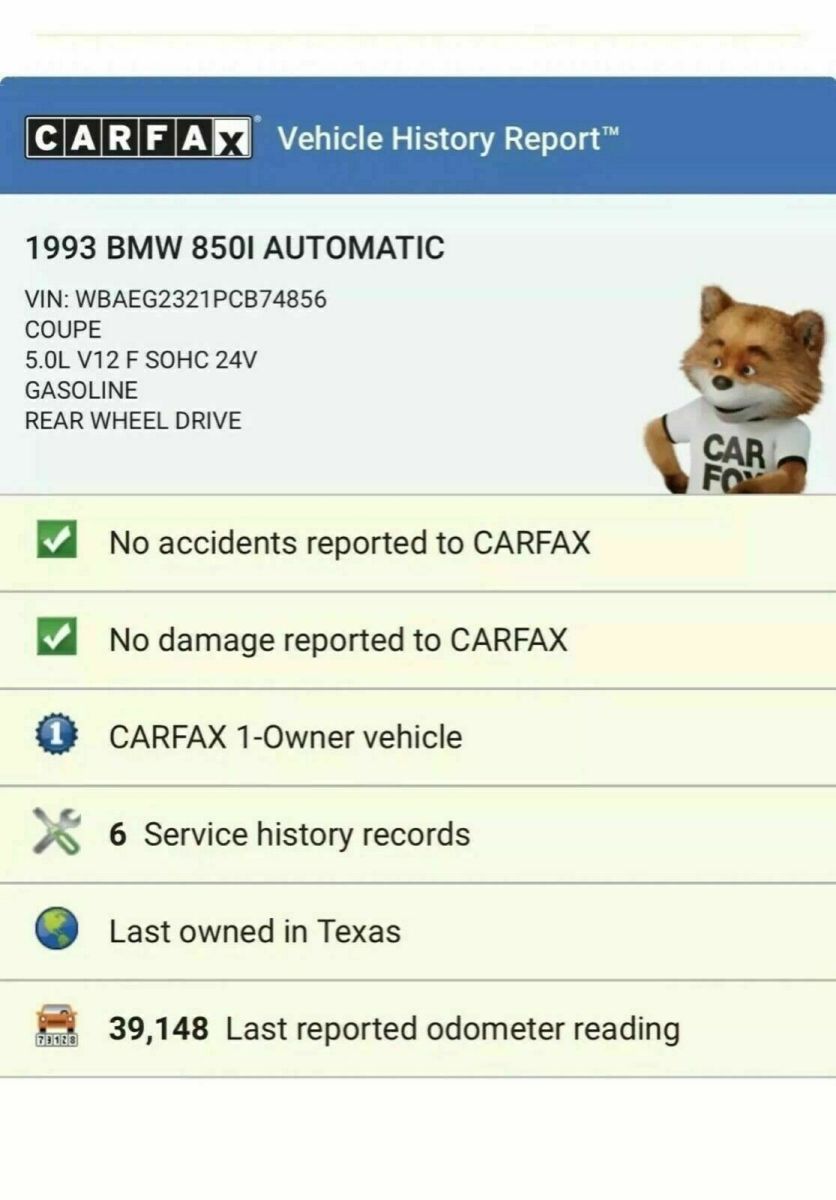 1993 Black BMW 8-Series Coupe