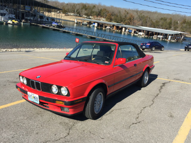 1993 Red BMW 3-Series Convertible