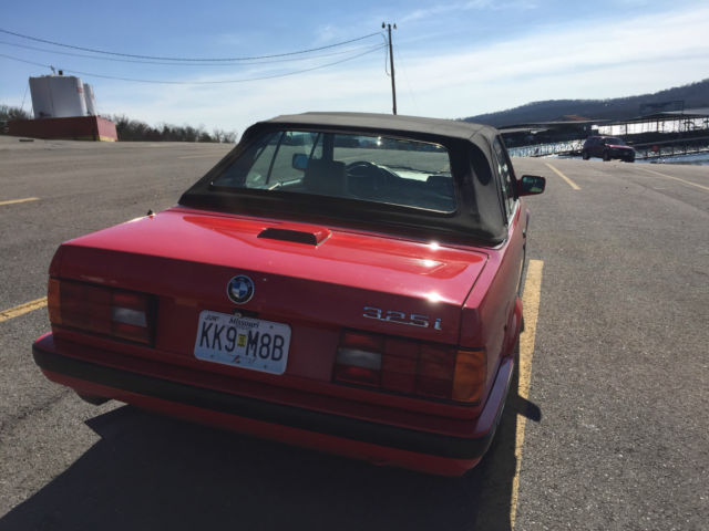 1993 Red BMW 3-Series Convertible