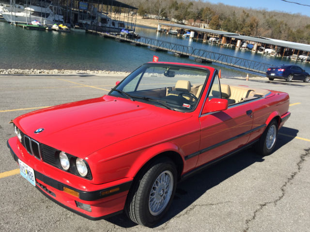 1993 Red BMW 3-Series Convertible