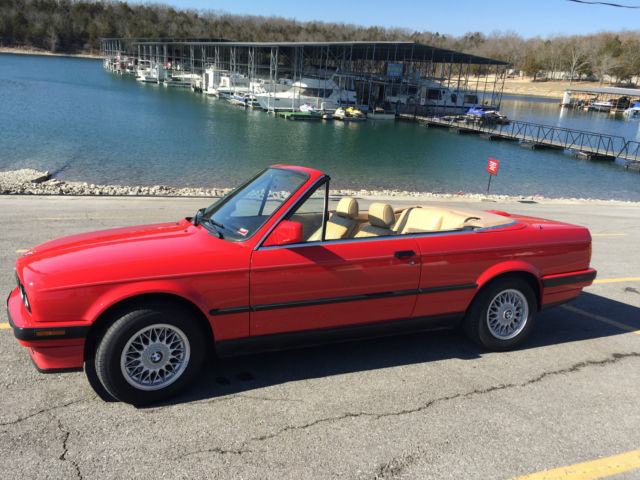 1993 Red BMW 3-Series Convertible
