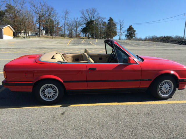 1993 Red BMW 3-Series Convertible