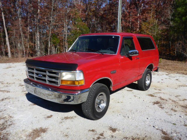 1993 Red Ford Bronco SUV