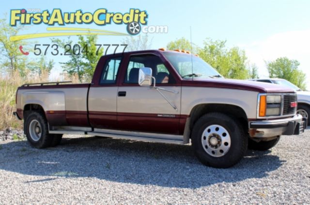 1993 Burgundy GMC Sierra 3500