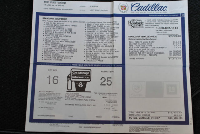 1993 Cadillac Fleetwood