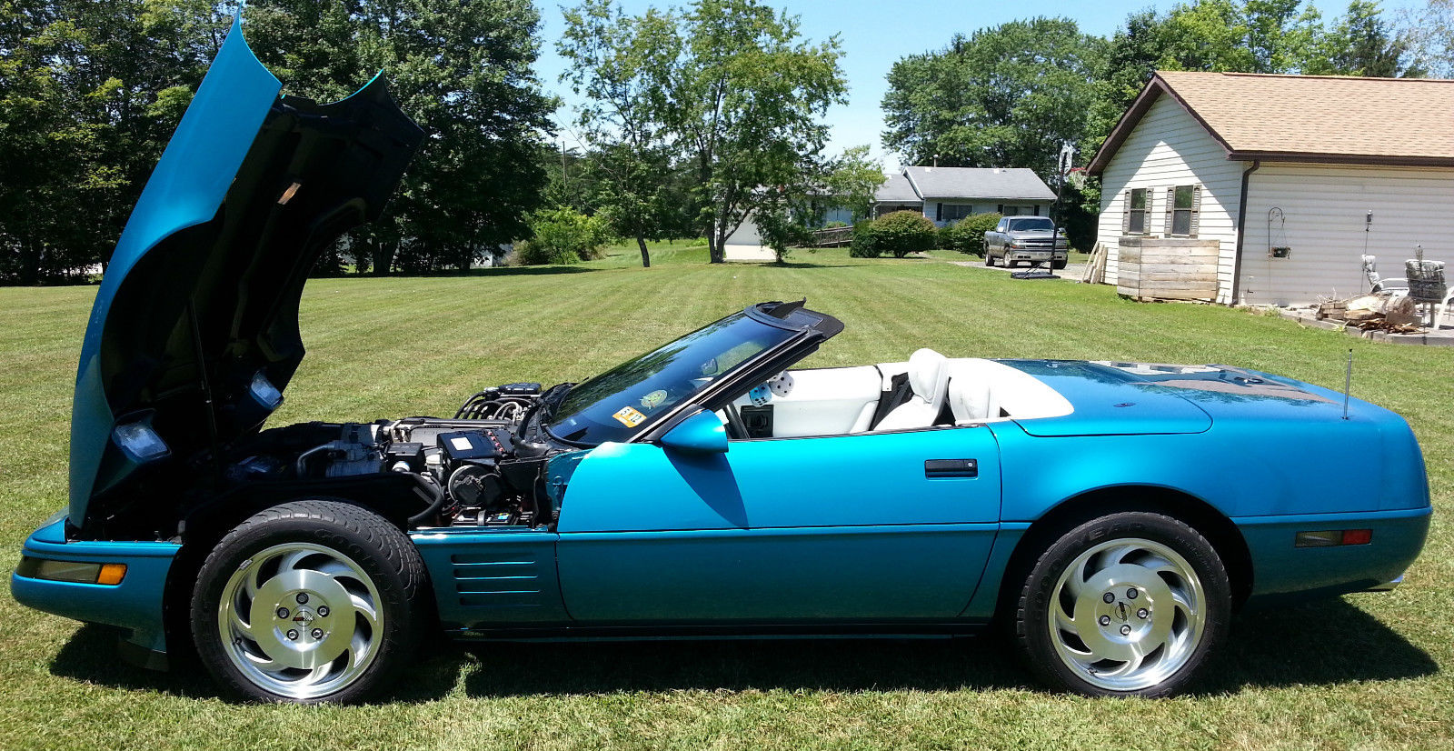 1993 Bright Aqua Metallic Chevrolet Corvette Convertible