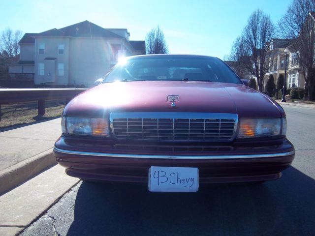 1993 Burgundy Chevrolet Caprice Sedan
