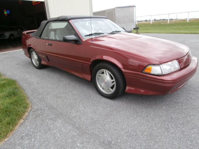 1993 Red Chevrolet Cavalier Convertible