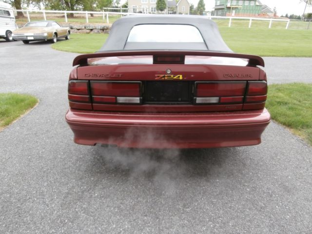 1993 Red Chevrolet Cavalier Convertible