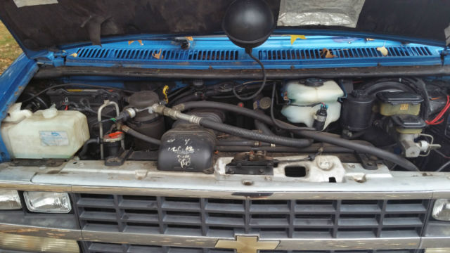 1993 Blue Chevrolet G20 Van Van Camper