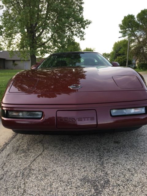 1993 ruby red Chevrolet Corvette Coupe