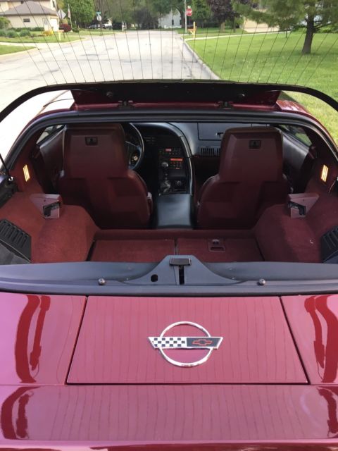 1993 ruby red Chevrolet Corvette Coupe