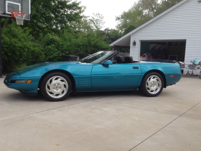 1993 Teal Chevrolet Corvette Convertible