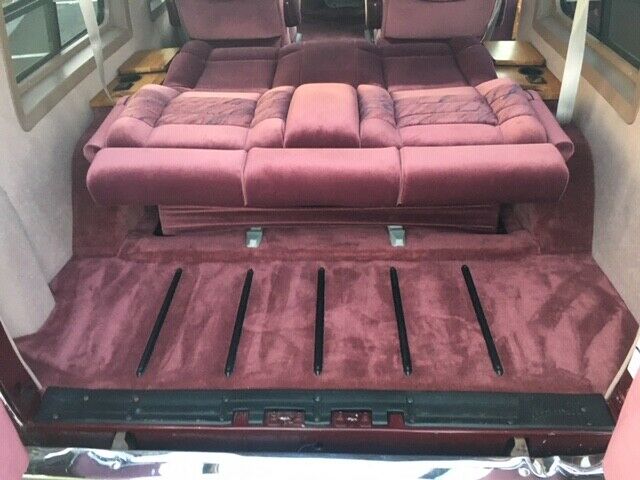 1993 Burgundy Chevrolet G20 Van Extended Passenger Van