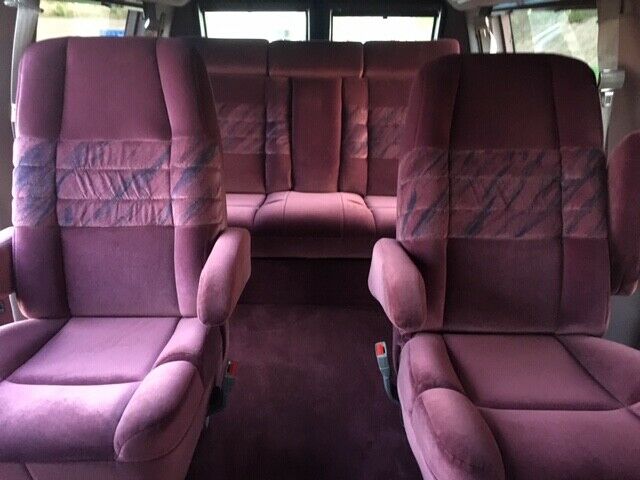 1993 Burgundy Chevrolet G20 Van Extended Passenger Van