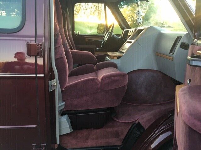 1993 Burgundy Chevrolet G20 Van Extended Passenger Van
