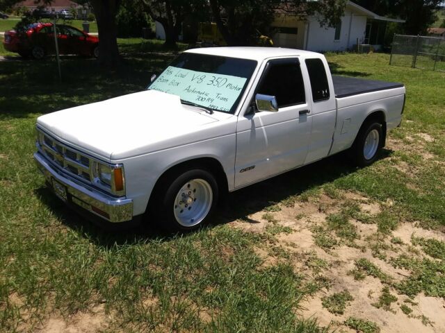 1993 White Chevrolet S-10 Extended Cab Pickup