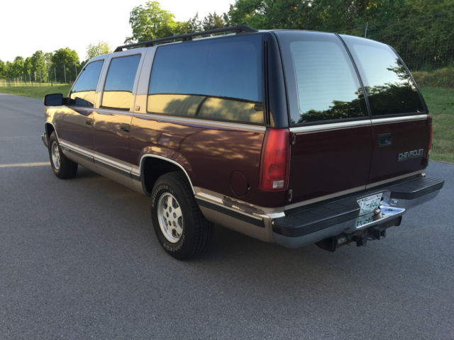 1993 Burgundy Chevrolet Suburban SUV