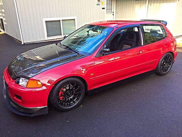 1993 Red Honda Civic Hatchback