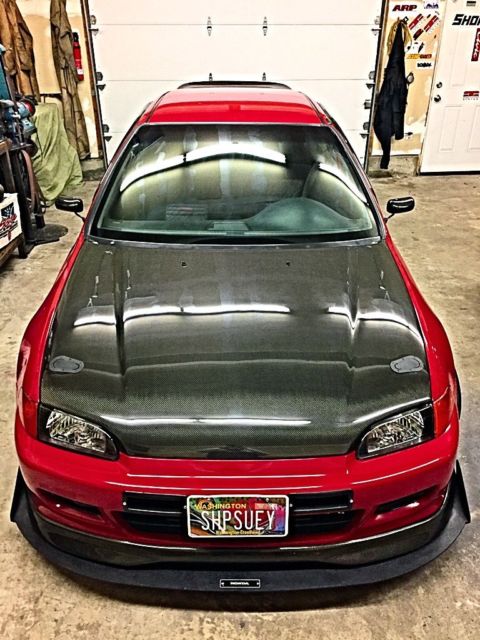 1993 Red Honda Civic Hatchback