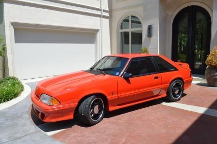 1993 Red Ford Mustang Hatchback