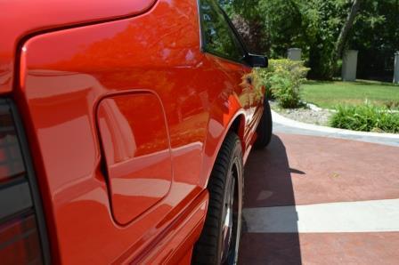 1993 Red Ford Mustang Hatchback