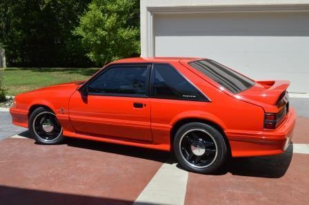 1993 Red Ford Mustang Hatchback