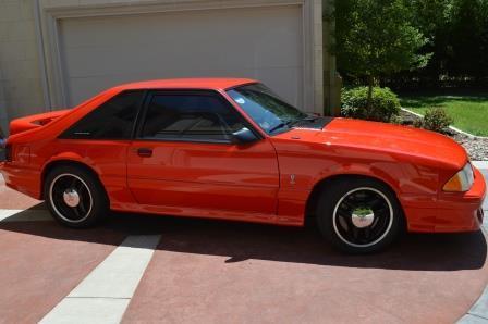 1993 Red Ford Mustang Hatchback
