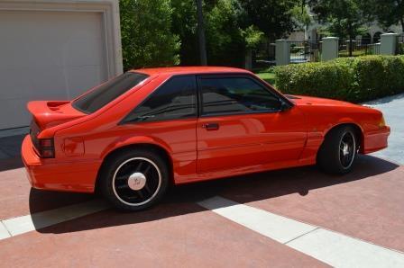 1993 Red Ford Mustang Hatchback