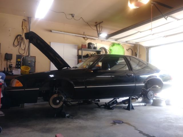 1989 Black Ford Mustang Hatchback