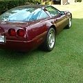 1993 Maroon Chevrolet Corvette Hatchback