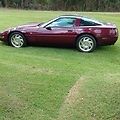 1993 Maroon Chevrolet Corvette Hatchback
