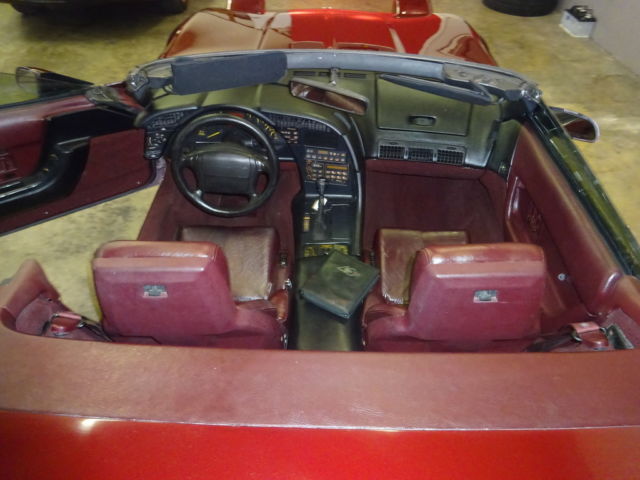 1993 Burgundy Chevrolet Corvette Convertible