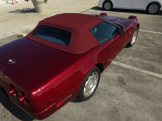 1993 Burgundy Chevrolet Corvette Convertible