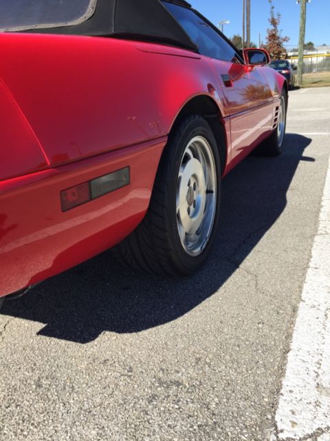 1993 Red Chevrolet Corvette Convertible
