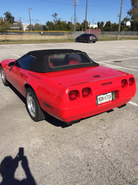 1993 Red Chevrolet Corvette Convertible