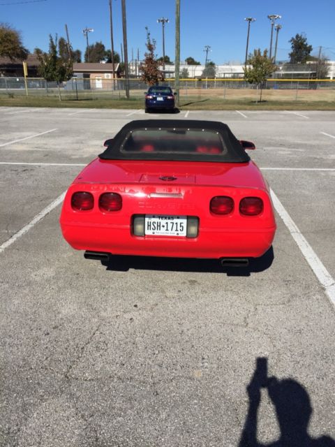 1993 Red Chevrolet Corvette Convertible