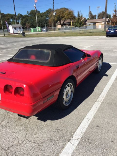 1993 Red Chevrolet Corvette Convertible