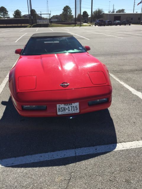 1993 Red Chevrolet Corvette Convertible