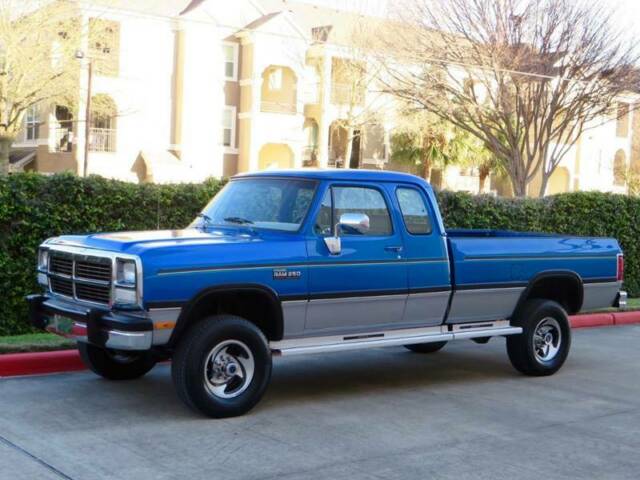 1993 Blue Dodge Ram 2500 Pickup Truck