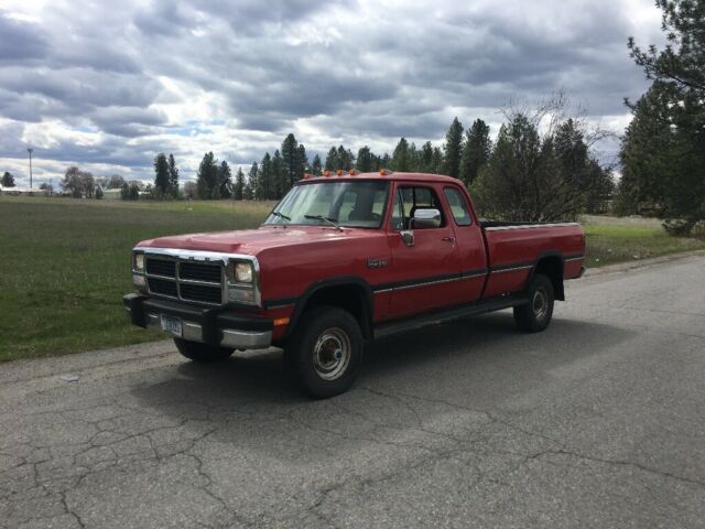 1993 Red Dodge Ram 2500 Extended Cab Pickup