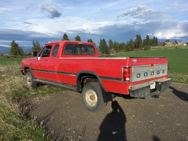 1993 Red Dodge Ram 2500 Extended Cab Pickup