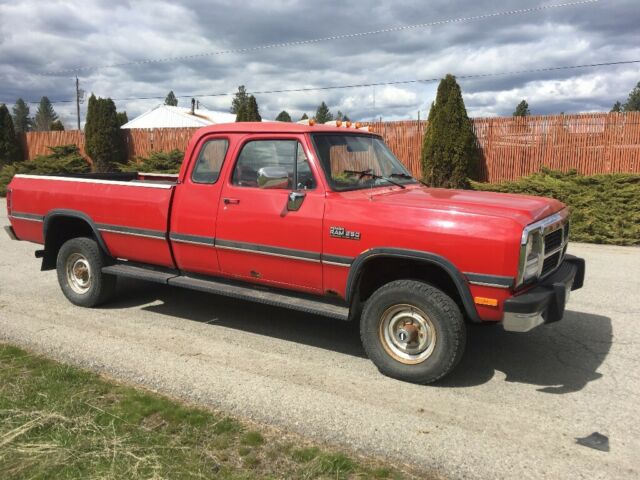 1993 Red Dodge Ram 2500 Extended Cab Pickup