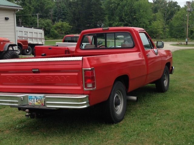 1993 Red Dodge Ram 2500 Standard Cab Pickup