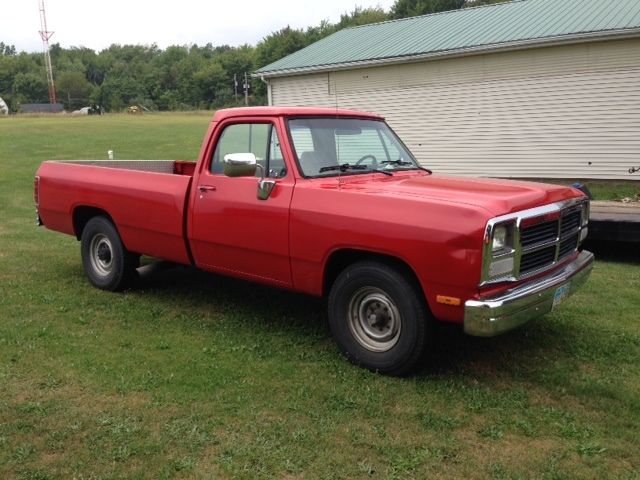 1993 Red Dodge Ram 2500 Standard Cab Pickup