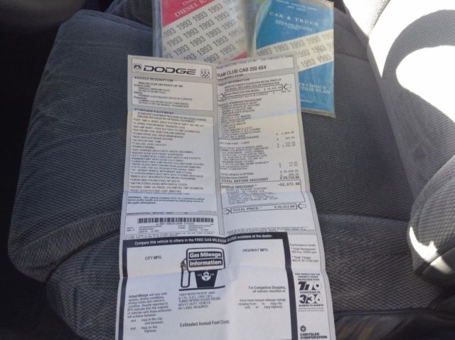 1993 Green Dodge Ram 2500 Extended Cab Pickup