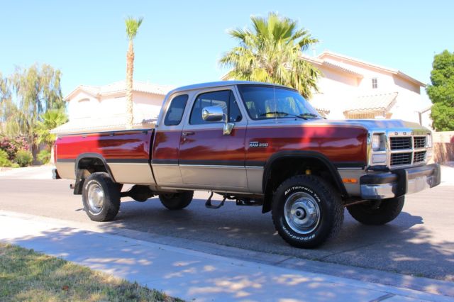 1993 Two Tone Gold & Cherry Dodge Other Pickups Extended Cab Pickup